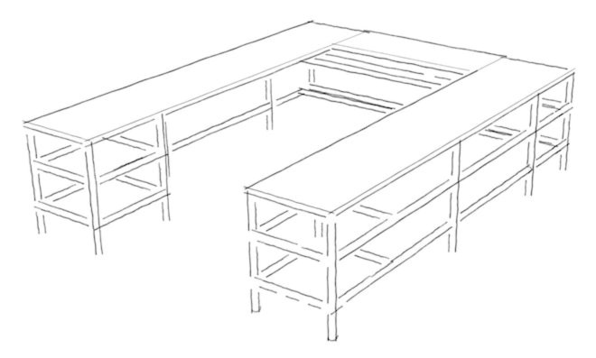 U型书桌设计